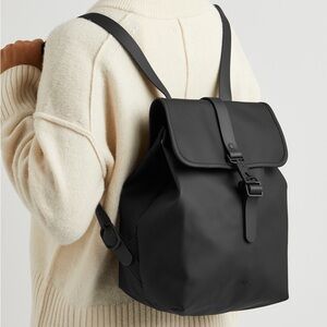 Rains Black Backpack